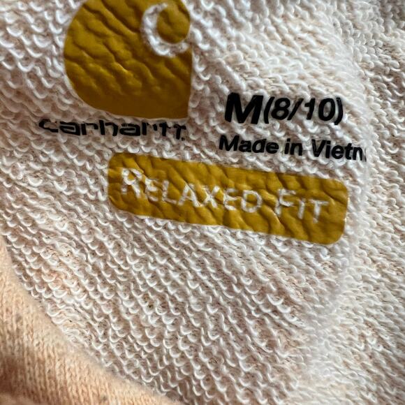 Carhartt Hoodie Womens Medium Orange Relaxed Sweatshirt - Picture 6 of 7